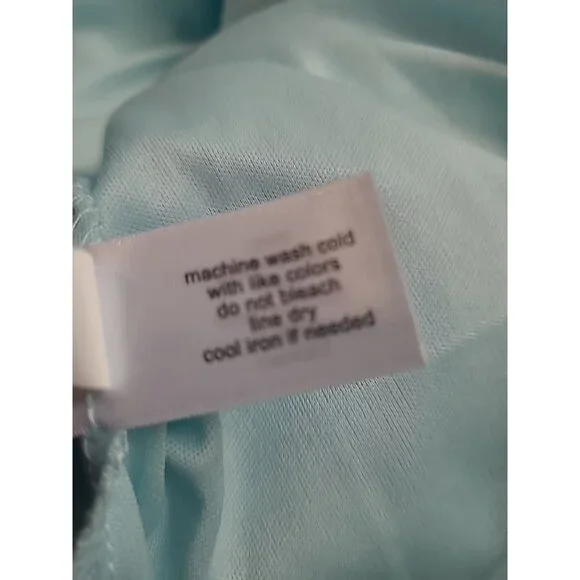 Lane Bryant Dress 18 Blue Lace Ruffle Sleeve Below Knee Pullover Sheath Floral - Picture 9 of 14